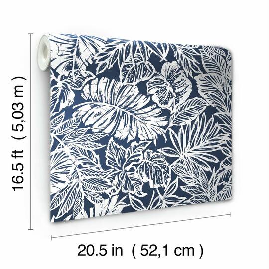 RoomMates Batik Tropical Leaf Peel & Stick Wallpaper